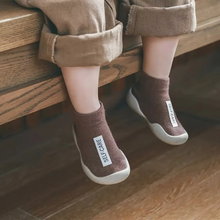 Load image into Gallery viewer, Soft Knit Baby First Shoes for Early Walkers with Rubber Sole
