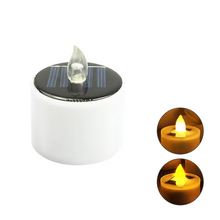 Load image into Gallery viewer, Solar Powered LED Tea Light Candles, Flameless Waterproof Outdoor Rechargeable Decor Lights, 1-10 Pack
