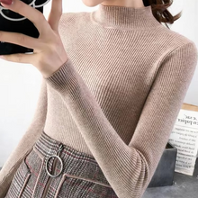 Load image into Gallery viewer, Women’s Mock Neck Knit Sweater – Slim Fit, Vintage-Inspired Pullover for Fall and Winter

