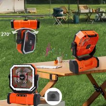 Load image into Gallery viewer, Rechargeable Camping Fan with 20000mAh Battery, 4 Speeds and LED Lantern
