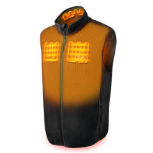 Load image into Gallery viewer, Mens Heated Knit Vest with Four Heating Zones and Rechargeable Battery for Cold Weather
