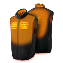Load image into Gallery viewer, Mens Heated Knit Vest with Four Heating Zones and Rechargeable Battery for Cold Weather
