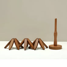 Load image into Gallery viewer, Bamboo Coaster and Pot Holder Set with Tree Design
