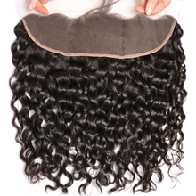 Load image into Gallery viewer, 12A Water Wave Virgin Human Hair Bundles With Frontal Closure – Loose Deep Wave Peruvian Hair
