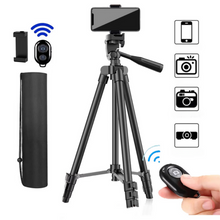 Load image into Gallery viewer, Universal Lightweight Tripod Stand with Bluetooth Remote for Smartphones and DSLRs
