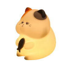 Load image into Gallery viewer, Rechargeable Silicone Cat Night Light - Soft Touch Mood Lamp
