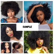 Load image into Gallery viewer, Afro Kinky Curly Brazilian Virgin Human Hair Bundles, Double Weft Extensions
