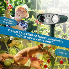 Load image into Gallery viewer, Ultrasonic Chipmunk Repeller - Solar Powered - Get Rid of Chipmunks in 48 Hours
