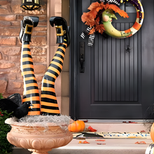 Load image into Gallery viewer, Witch Leg Stakes, Set Of Two Yard Halloween Decoration
