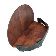 Load image into Gallery viewer, Bourbon Whiskey Barrel Shelf - Rustic Bar Accessories
