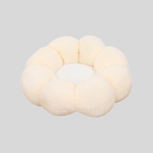 Load image into Gallery viewer, Plush Flower Pet Bed with Raised Petal Rim and Polyester Fill
