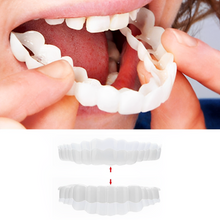 Load image into Gallery viewer, Clip On Veneer Shell with Custom Molded Silicone Strip for Upper Teeth
