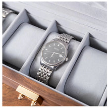 Load image into Gallery viewer, Solid Walnut Watch Collection Box with Glass Lid
