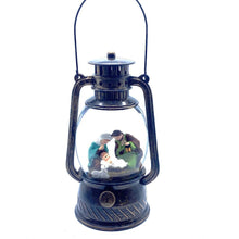 Load image into Gallery viewer, 8-inch lighted musical nativity lantern snow globe
