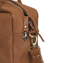 Load image into Gallery viewer, Women Leather Duffel Bag, Top Grain Buffalo Leather, Brown
