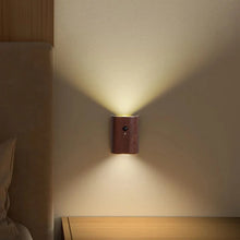 Load image into Gallery viewer, Wooden Lamp with Motion Sensor and Rechargeable Battery
