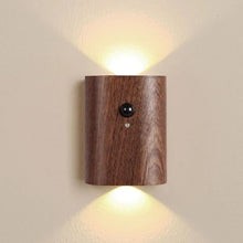 Load image into Gallery viewer, Wooden Lamp with Motion Sensor and Rechargeable Battery
