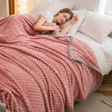 Load image into Gallery viewer, Weighted Blanket Textured Plush Bed Throw, Reversible Fleece Design

