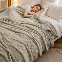 Load image into Gallery viewer, Weighted Blanket Textured Plush Bed Throw, Reversible Fleece Design
