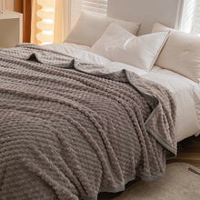 Load image into Gallery viewer, Weighted Blanket Textured Plush Bed Throw, Reversible Fleece Design

