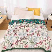 Load image into Gallery viewer, Wildflower Whisper Blanket Soft Organic Cotton Throw
