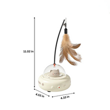 Load image into Gallery viewer, Smart UFO Laser Cat Toy with Feather
