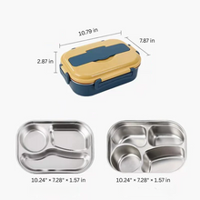 Load image into Gallery viewer, Insulated Bento Box with Four Snap Lock Compartments and Heat Retention
