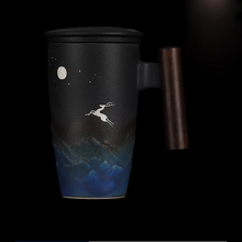 Load image into Gallery viewer, Ceramic Tea Filter Mug with Lid and Large Capacity for Home or Office
