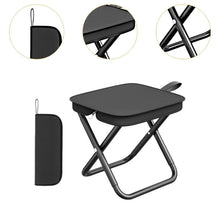 Load image into Gallery viewer, Portable Folding Camping Stool with Adjustable Zippers and Metal Frame
