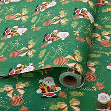 Load image into Gallery viewer, Christmas Kraft Wrapping Paper Roll, 16.4ft x 19.7in Holiday Gift Packaging Paper for Festive DIY Decorations
