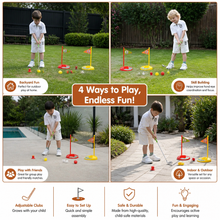 Load image into Gallery viewer, Junior Golf Set with Height Adjustable Clubs and Balls for Garden and Indoor Play
