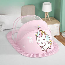 Load image into Gallery viewer, Foldable Baby Crib with Mosquito Net and Soft Mattress Set
