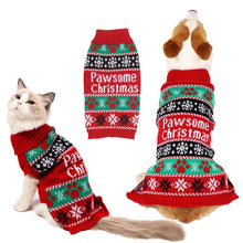 Load image into Gallery viewer, Pet Sweater with Snowman Pattern and Acrylic Knit, Five Sizes for Dogs and Cats
