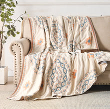 Load image into Gallery viewer, Serene Mandala Cotton Throw Blanket Boho-Inspired 100% Cotton

