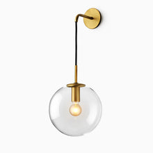 Load image into Gallery viewer, Wall Light with Hanging Glass Globe
