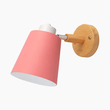 Load image into Gallery viewer, LED Wall Lamp Adjustable Metal Shade with Wooden Mount

