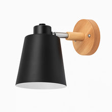Load image into Gallery viewer, LED Wall Lamp Adjustable Metal Shade with Wooden Mount
