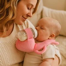 Load image into Gallery viewer, Bottle Holder Nursing Pillow with Breathable Mesh and Hands Free Support
