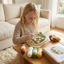 Load image into Gallery viewer, Beginner Embroidery Craft Kit with Punch Needle and Yarn
