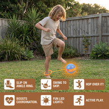 Load image into Gallery viewer, LED Ankle Bounce Ball with Adjustable Strap and Balance Training for Kids
