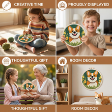 Load image into Gallery viewer, Beginner Embroidery Craft Kit with Punch Needle and Yarn
