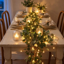 Load image into Gallery viewer, Light Up Olive Vine with Fairy Lights Among Leaves for Mantels Shelves and Mirrors
