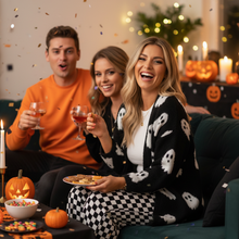 Load image into Gallery viewer, Cozy Ghost Pattern Knit Cardigan for Women
