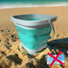 Load image into Gallery viewer, Kids Beach Sand and Water Play Set - Foldable Bucket and Accessories (1, 5, or 11 Piece Set, Random Color)
