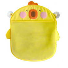 Load image into Gallery viewer, Cartoon Duck Baby Bath Toy Mesh Storage Bag with Suction Cups
