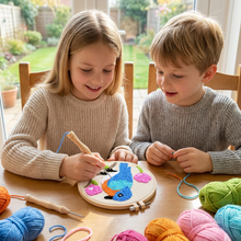 Load image into Gallery viewer, Beginner Embroidery Craft Kit with Punch Needle and Yarn
