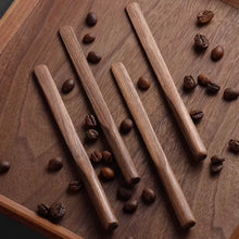 Load image into Gallery viewer, Walnut Coffee Stir Stick Set, Black Walnut Wood
