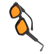 Load image into Gallery viewer, Bold Energy Rectangle UV Sunglasses  -Black Orange - Ozerty
