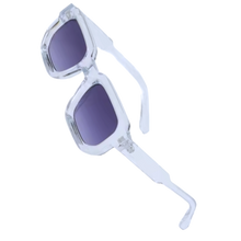 Load image into Gallery viewer, Bold Energy Rectangle UV Sunglasses  -Clear Grey - Ozerty
