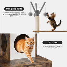 Load image into Gallery viewer, Cat Tree with Integrated Litter Box for Indoor Cats
